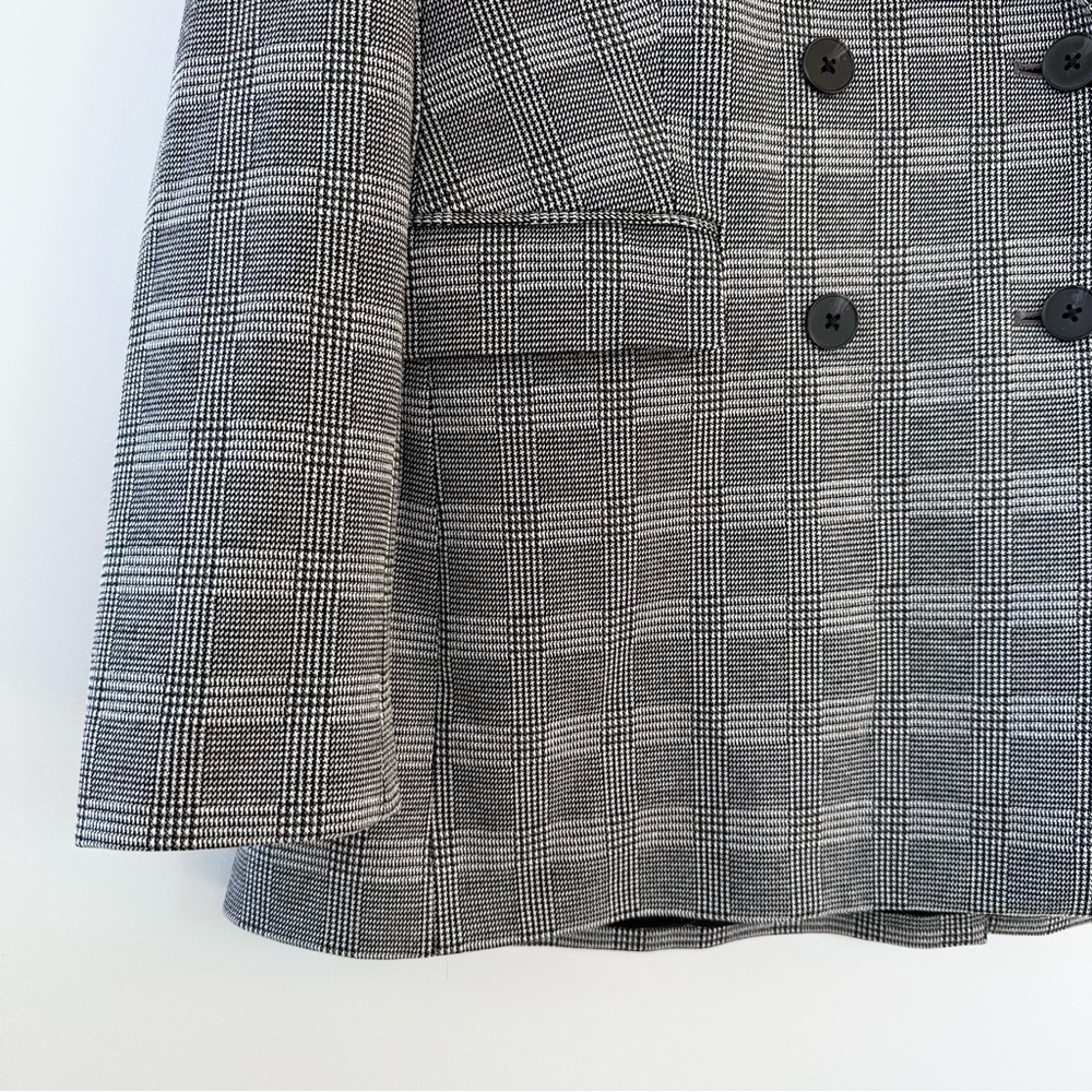 Express Oversized Glen Plaid Double Breasted Blazer - Picture 5 of 12